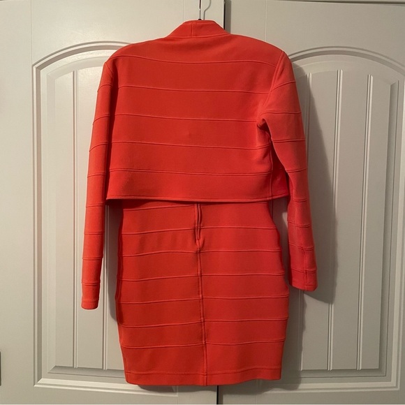 Vintage Etoile Coral 2 Piece Set Dress and Crop Jacket - Picture 2 of 16